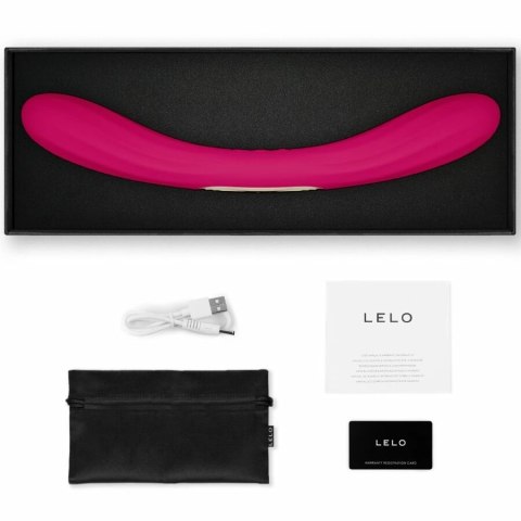 LELO BOOMERANG Podwojny wibrator Cerise, silikon, wodoodporny USB