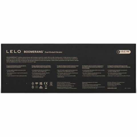 LELO BOOMERANG Podwojny wibrator Cerise, silikon, wodoodporny USB