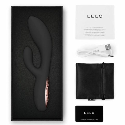 LELO INA Thrust Rabbit czarny - wibrujący model z funkcją ruchu
