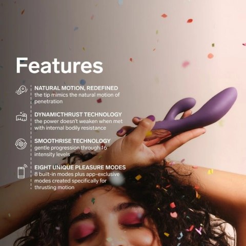 LELO INA Thrust Rabbit - fioletowy, dynamiczny system ruchu, silikon