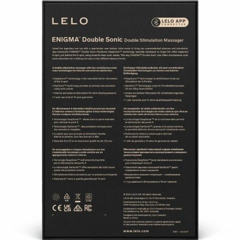 LELO ENIGMA Sonic Point G Cyber Purple - Wibracyjny System Intymny
