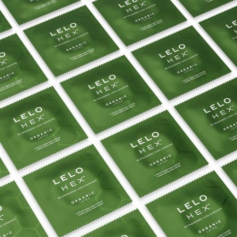 LELO HEX Organic prezerwatywy 12 szt. ekologiczny lateks, struktura HEX