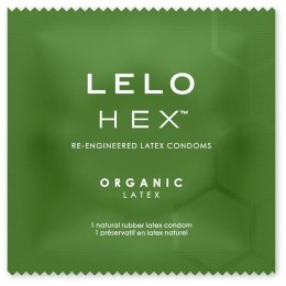LELO HEX Organic prezerwatywy 3 szt. lateks organiczny L-arginina