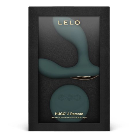 LELO Hugo 2 Remote zielony - masażer zdalny, silikonowy, wydłużona bateria