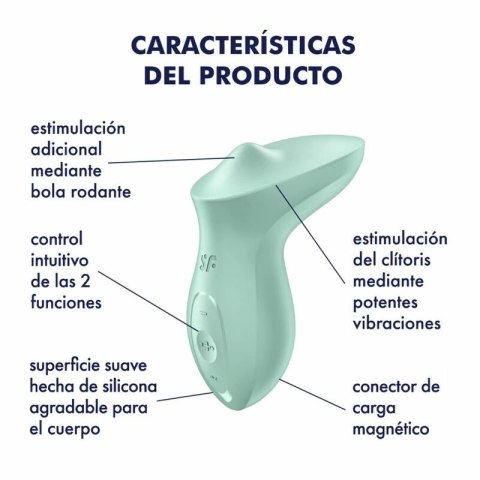 Satisfyer Exciterrr Lay-On urządzenie pulsujące Mint, silikon, wodoodporne