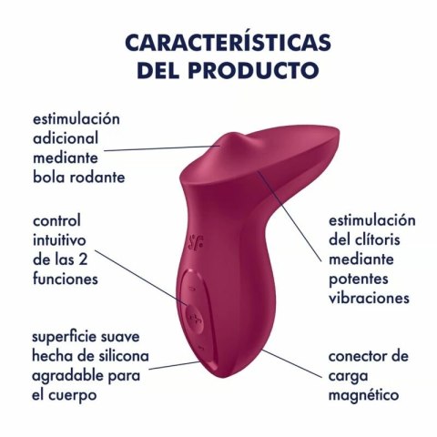 Satisfyer Exciterrr Model Lay-On Fuksja - Wibrująca Kulka, Wodoodporny