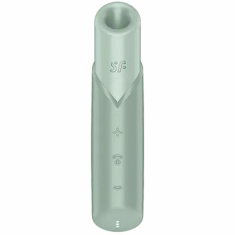 Satisfyer Naughty Kiss Wave Air Wave, kompaktowy model akwamaryn USB-C