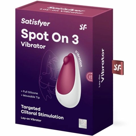 Satisfyer Spot On 3 Berry - Precyzyjny stymulator punktowy, 12 trybow, IPX7