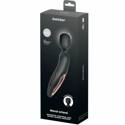 Satisfyer Wand-erland Czarny - Masażer Wibracyjny XXL, 50 Trybow, IPX7