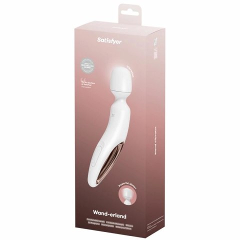 Satisfyer Wand-erland biały - masażer wibracyjny XXL, wodoodporny