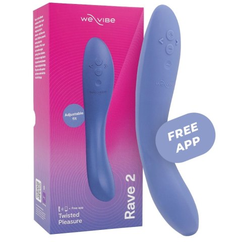 We-Vibe Rave 2 niebieski - wibrator punktowy G, wodoodporny, aplikacja