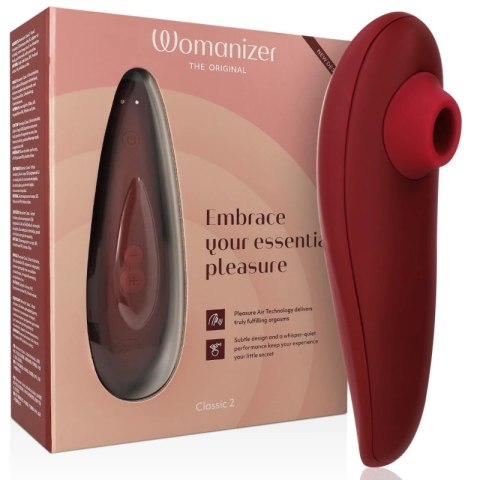 Womanizer Classic 2 Bordeaux - stymulator bezdotykowy, 10 poziomow, IPX7