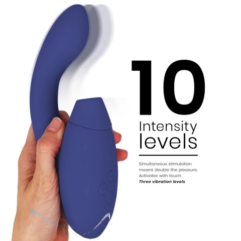Womanizer Duo 2 Blue - Innowacyjny model z technologią powietrzną, silikonowy