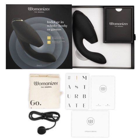 Womanizer Duo 2 Czarny - System podwojnej stymulacji, wodoodporny