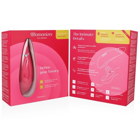 Womanizer Premium 2 malinowy - zaawansowany stymulator z technologią Smart Silence