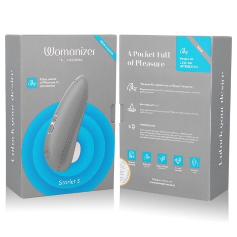 Womanizer Starlet 3 szary - kompaktowy model z technologią powietrzną