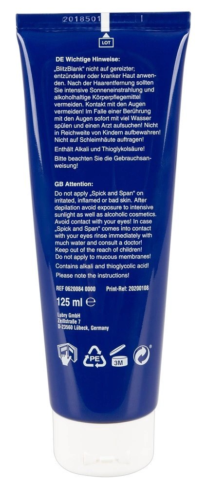 BlitzBlank Krem do depilacji 125 ml - delikatna pielęgnacja skory