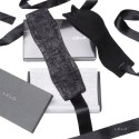 LELO Etherea Silk Cuffs luksusowe kajdanki jedwabne czarne 150cm