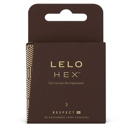 LELO HEX Respect XL prezerwatywy lateksowe powiększone 3 sztuki