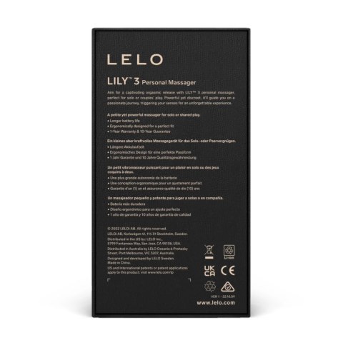 LELO Lily 3 masażer osobisty lawendowy, 10 trybow, wodoodporny