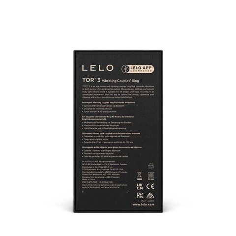 LELO Tor 3 Pierścień Wibrujący Fioletowy Zmierzch Sterowanie Bluetooth