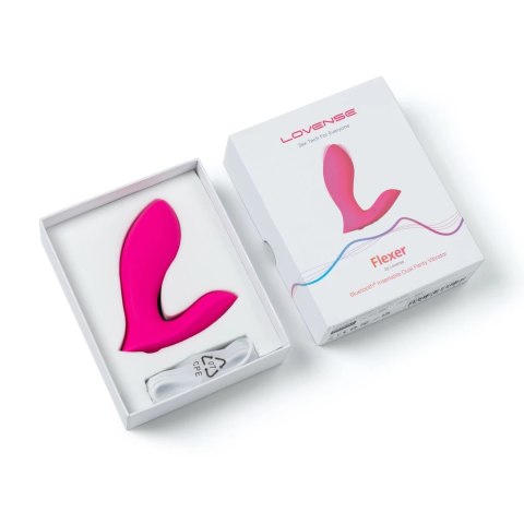 Lovense Flexer - Podwojny wibrator noszony, sterowany aplikacją, IPX7