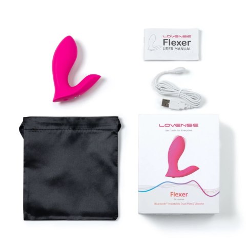 Lovense Flexer - Podwojny wibrator noszony, sterowany aplikacją, IPX7