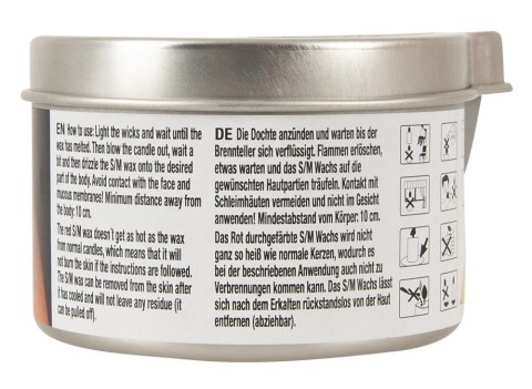 ZADO Świeca czerwona w puszce 100g - regulacja temperatury, O5cm