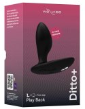 We-Vibe Ditto+ Satin Black zdalnie sterowany korek silikonowy Bluetooth