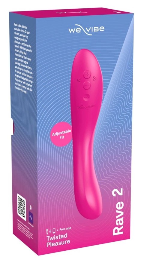 We-Vibe Rave 2 Fuchsia - Wibrator punktu G z aplikacją, ładowalny