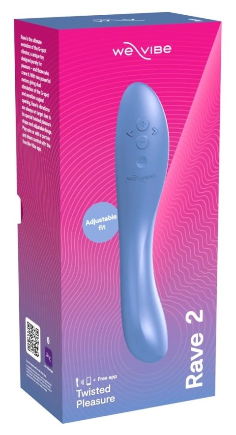 We-Vibe Rave 2 Muted Blue - Wibrujący model punktu-G z aplikacją, 20,2 cm