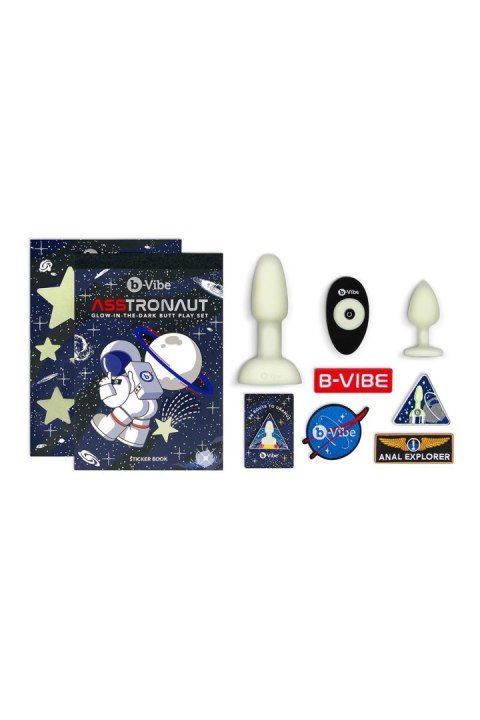 Zestaw korków Asstronaut Glow-In-The-Dark Butt Play Set b-Vibe