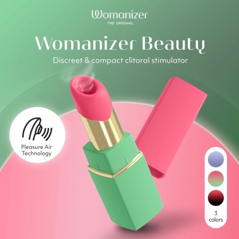 Womanizer Beauty Green and Pin - kompaktowy model z technologią Air, wodoodporny