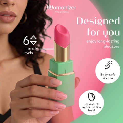 Womanizer Beauty Green and Pin - kompaktowy model z technologią Air, wodoodporny