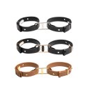 Crave ICON Cuffs mankiety czarne ze srebrem eleganckie stal nierdzewna