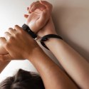 Crave ICON Cuffs mankiety czarne ze srebrem eleganckie stal nierdzewna
