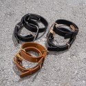 Crave ICON Cuffs mankiety czarne ze srebrem eleganckie stal nierdzewna