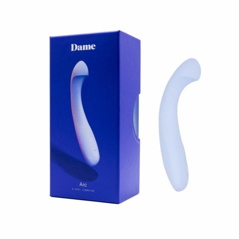 Dame Arc Ice - silikonowy model intymny, zakrzywiona końcowka, 5 trybow