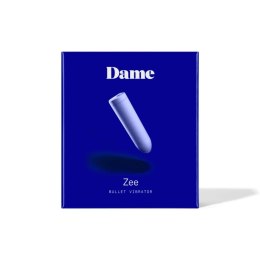 Dame Zee Mini urządzenie wibracyjne fioletowe, 3 tryby, USB, kompaktowe