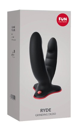 Fun Factory Ryde Black - Elastyczny model podwojny z przyssawką 12,3/10 cm