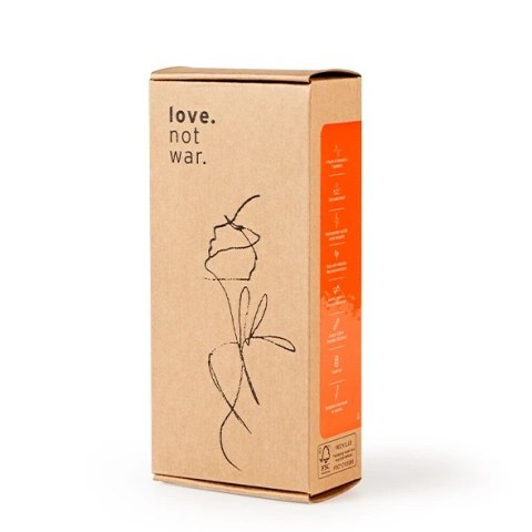 Love Not War Liebe Orange - model z 7 trybami, silikonowo-aluminiowy, 17,2 cm