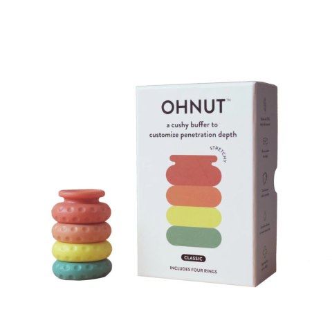 Ohnut Classic - Zestaw 4 Miękkich Regulowanych Pierścieni Kolorowych