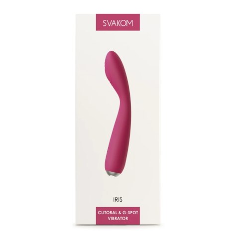 Svakom Iris model wielofunkcyjny, śliwkowa czerwień, 18 cm