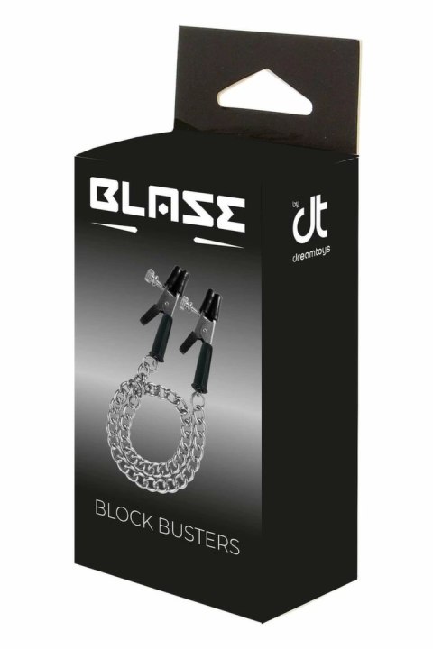 BLAZE BLOCK BUSTERS regulowane klamry z łańcuszkiem, metal/PVC, 6 cm