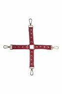 Blaze Elite Hogtie Red - system wiązań z ekoskory, złote detale