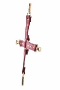 Blaze Elite Hogtie Red - system wiązań z ekoskory, złote detale