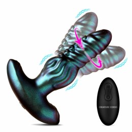 Creature Cocks Octo-Squirm wibrujący korek analny 12,4 cm z pilotem