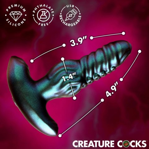 Creature Cocks Octo-Squirm wibrujący korek analny 12,4 cm z pilotem