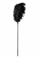 GP Large Feather Tickler Black - duży czarny pioropusz na rączce 73 cm