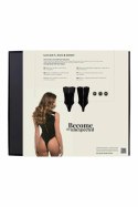 GUILTY PLEASURE GOLDEN HOUR BODY BLACK XL - Body z Datexu z zamkiem